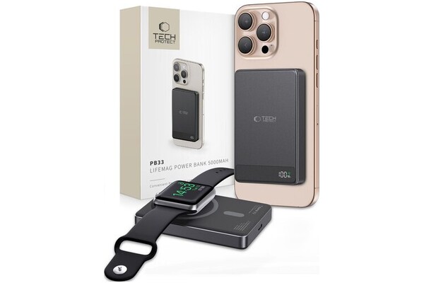 Powerbank Tech-Protect PB33 5000mAh 15.0W czarny