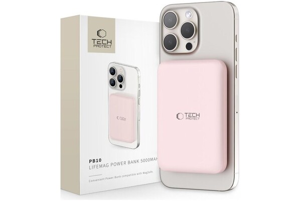 Powerbank Tech-Protect PB10 5000mAh 15.0W różowy