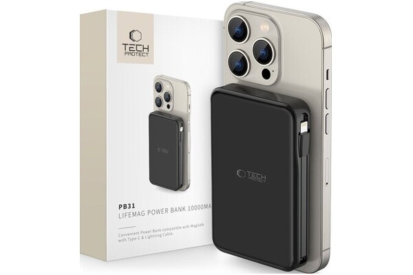 Powerbank Tech-Protect PB31 10000mAh 15.0W czarny