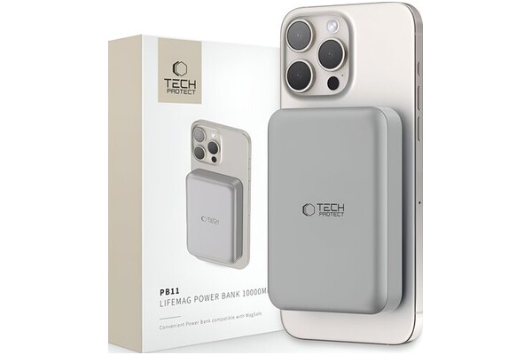 Powerbank Tech-Protect PB11 10000mAh 15.0W Tytan Naturalny