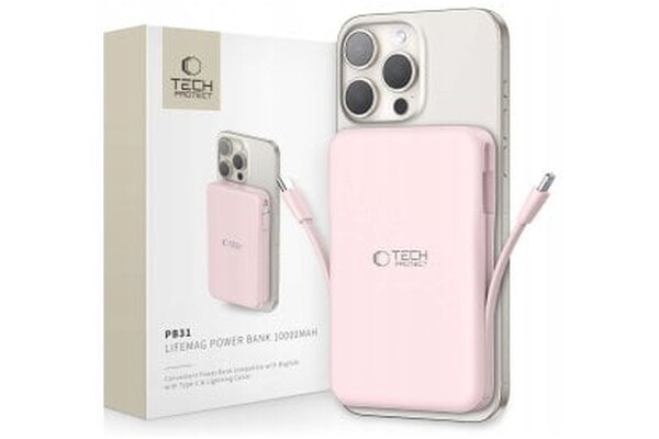 Powerbank Tech-Protect PB31 10000mAh różowy