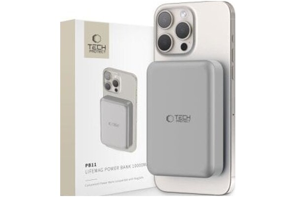 Powerbank Tech-Protect PB11 10000mAh 15.0W srebrny