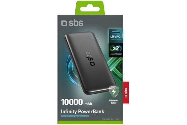 Powerbank SBS TTBB10000PO4K 10000mAh 10.0W czarny