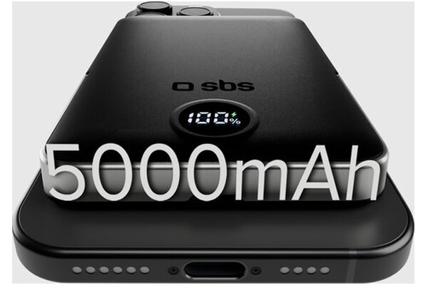 Powerbank SBS TEBB5000MAGSTAND 5000mAh 20.0W czarny