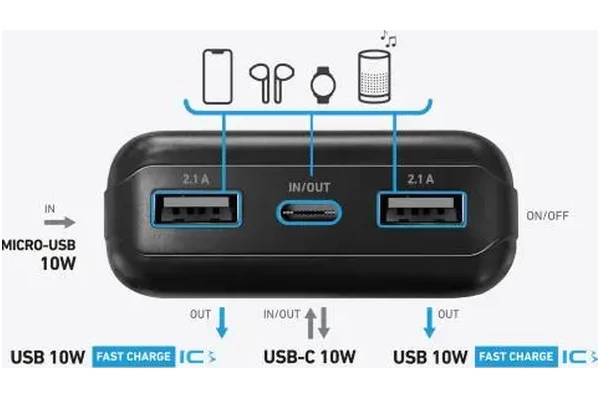 Powerbank SBS TTBB20000SK 20000mAh 10.0W czarny