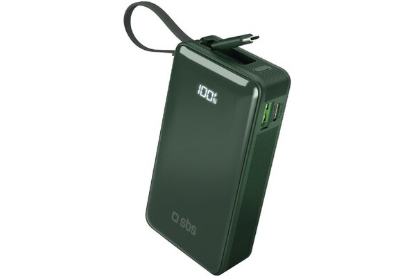 Powerbank SBS TTBB10000LCDTCPD20G 10000mAh 22.5W zielony