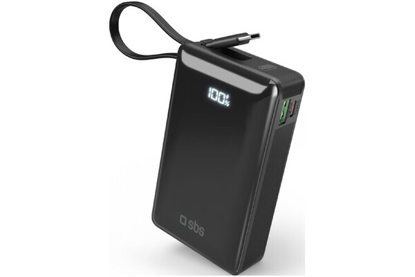 Powerbank SBS TTBB20000LCDTCPD20K 20000mAh 22.5W czarny