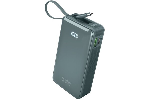 Powerbank SBS TTBB10000LCDTCPD20A 10000mAh 22.5W szary