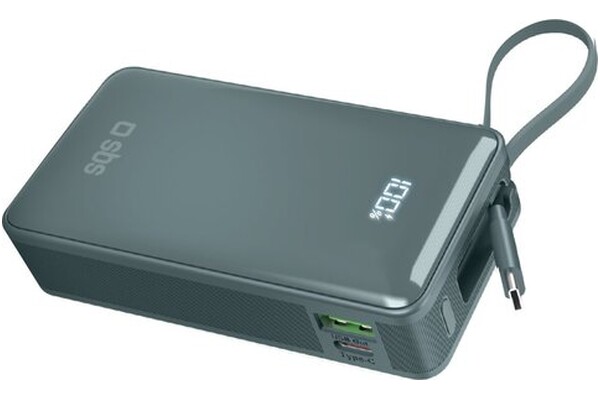 Powerbank SBS TTBB10000LCDTCPD20A 10000mAh 22.5W szary