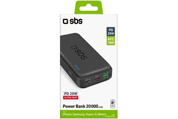 Powerbank SBS TTBB20000PD20K 20000mAh 20.0W biały