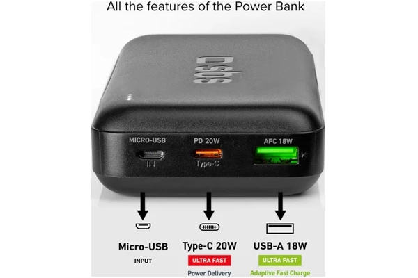 Powerbank SBS TTBB20000PD20K 20000mAh 20.0W biały