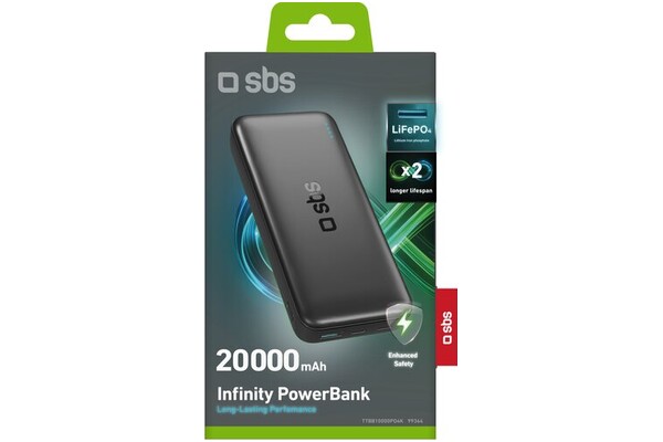Powerbank SBS TTBB20000PO4K 20000mAh 10.0W czarny