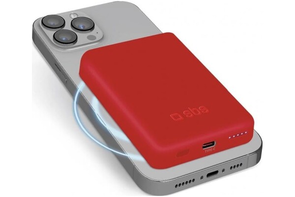 Powerbank SBS TEBB5000MAG1CR 5000mAh 10.0W czerwony