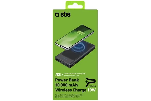 Powerbank SBS TEBB10000WIRCK 10000mAh 10.0W czarny