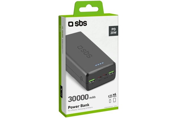 Powerbank SBS TTBB30000PD20K 30000mAh 20.0W czarny