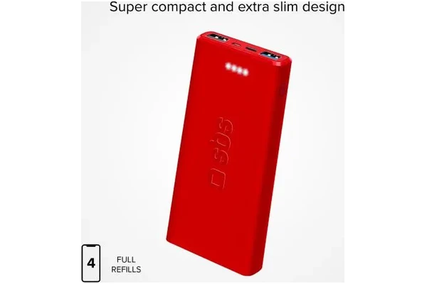 Powerbank SBS TTBB10000FASTR 10000mAh 10.0W czerwony