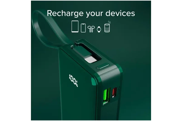 Powerbank SBS TTBB10000LCDTCPD20G 10000mAh 225.0W zielony