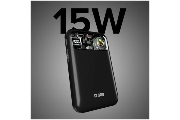 Powerbank SBS TTBB10000FANMAG 10000mAh 18.0W czarny
