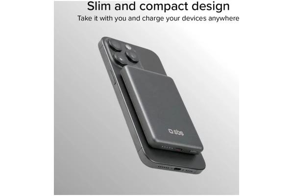 Powerbank SBS TEBB5000MAGSLIM 5000mAh 20.0W szary