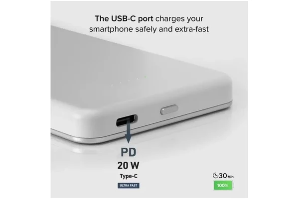 Powerbank SBS TEBB5000MAGSPD20W 5000mAh 20.0W biały