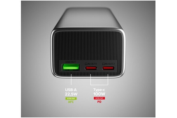 Powerbank SBS TTBB20000LCDPD100 20000mAh 100.0W szary