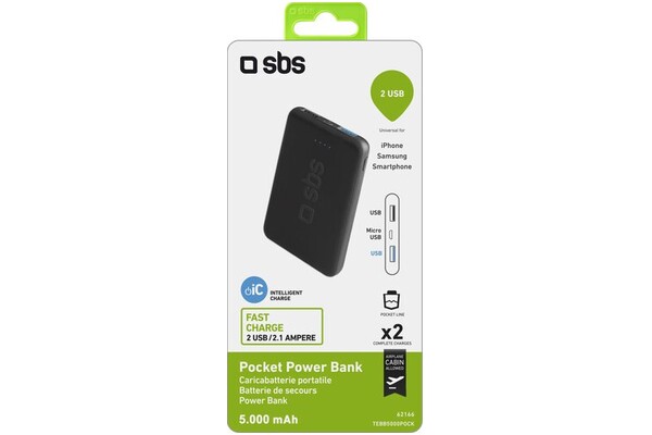 Powerbank SBS TEBB5000POCK 5000mAh 10.0W czarny