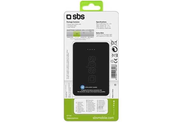 Powerbank SBS TEBB5000POCK 5000mAh 10.0W czarny