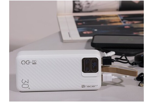 Powerbank Tracer Blaze 30000mAh 65.0W biały