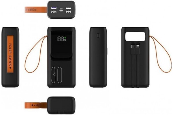 Powerbank Tracer Vouge-3 30000mAh 22.5W czarny