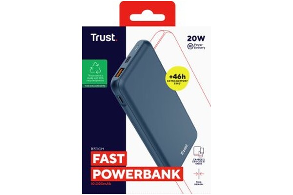 Powerbank Trust Redoh 10000mAh 18.0W niebieski