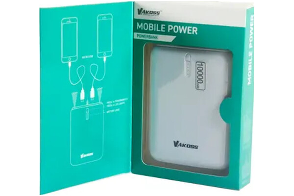 Powerbank Vakoss TP-2569WA 10000mAh biały