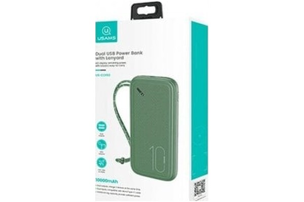 Powerbank USAMS USA001157 10000mAh zielony