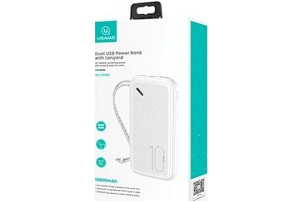 Powerbank USAMS 10KCD15002 10000mAh biały