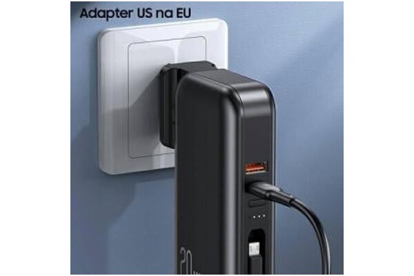 Powerbank USAMS Usa001122 10000mAh 20.0W czarny