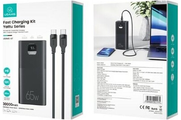 Powerbank USAMS PB68 30000mAh 65.0W czarny