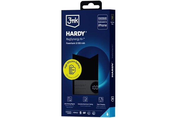 Powerbank 3MK MagSynergy 10000mAh 15.0W czarno-szary