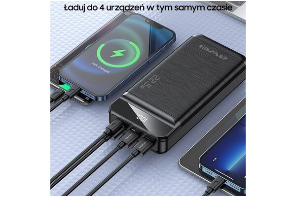 Powerbank Awei P141K 40000mAh 22.5W czarny