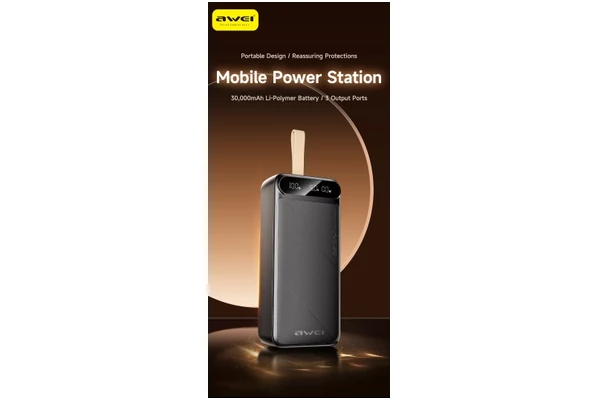 Powerbank Awei PA-12 30000mAh 225.0W czarny