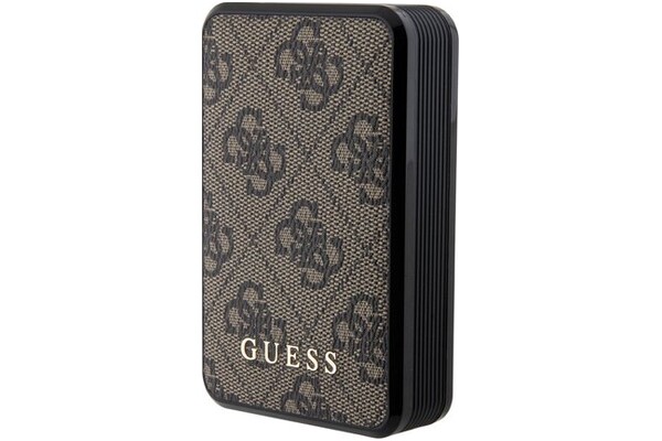 Powerbank Guess 4G Leather Metal Logo 10000mAh 18.0W brązowy