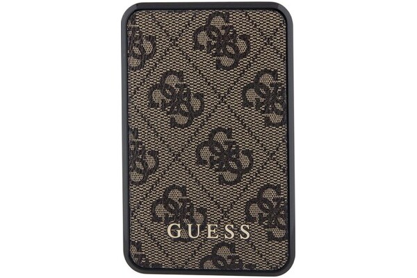 Powerbank Guess 4G Leather Metal Logo 10000mAh 18.0W brązowy