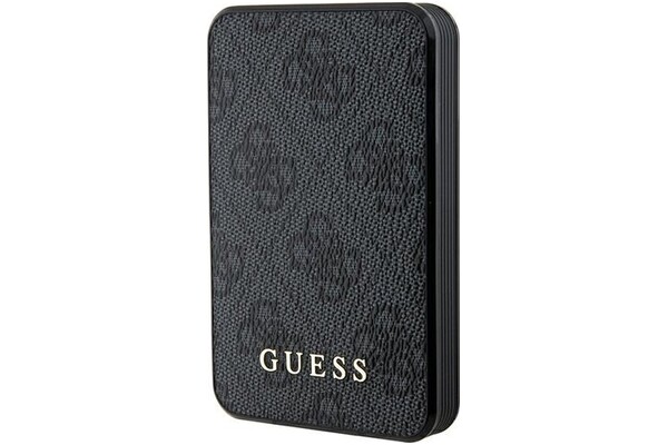 Powerbank Guess 4G Leather Metal Logo 5000mAh 15.0W czarny