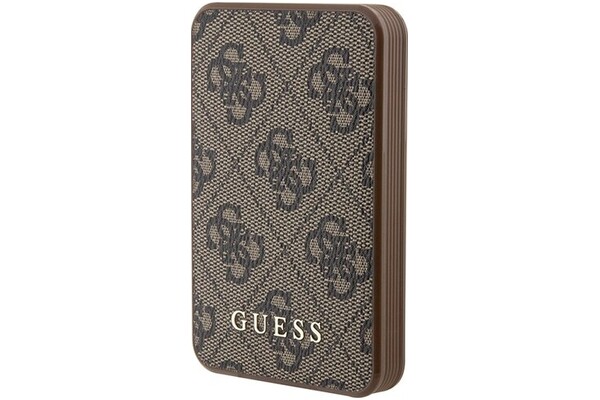Powerbank Guess 4G Leather Metal Logo 5000mAh 15.0W brązowy