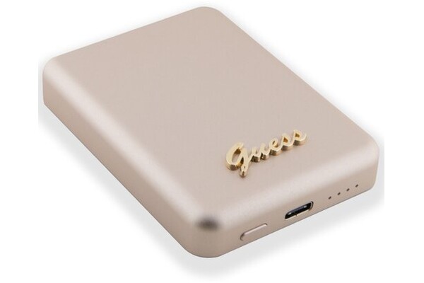 Powerbank Guess Metal Script Logo 5000mAh 15.0W złoty