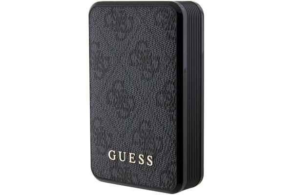 Powerbank Guess 4G Leather Metal Logo 10000mAh 18.0W czarny