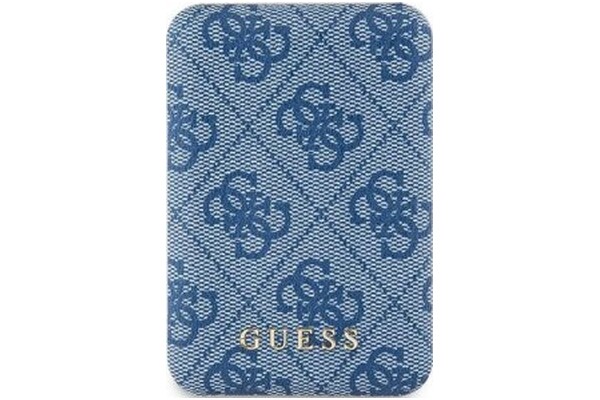 Powerbank Guess 4G Leather Metal Logo 5000mAh 15.0W niebieski