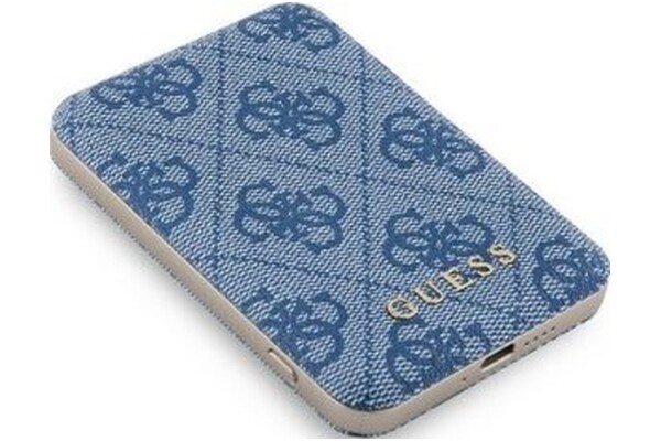 Powerbank Guess 4G Leather Metal Logo 5000mAh 15.0W niebieski