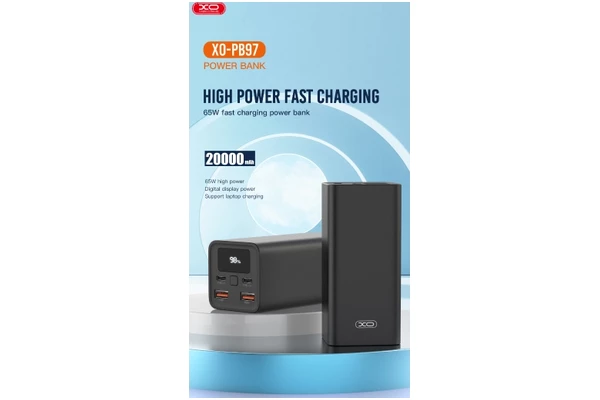 Powerbank XO PB97 20000mAh 65.0W czarny