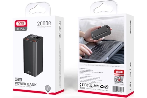 Powerbank XO PB97 20000mAh 65.0W czarny