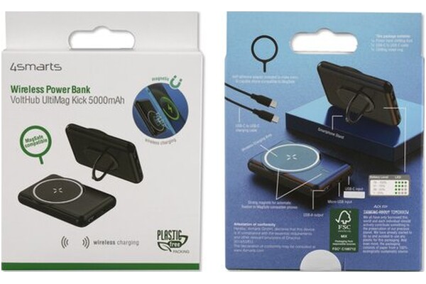 Powerbank 4SMARTS Volthub UltiMag 5000mAh 10.0W czarny