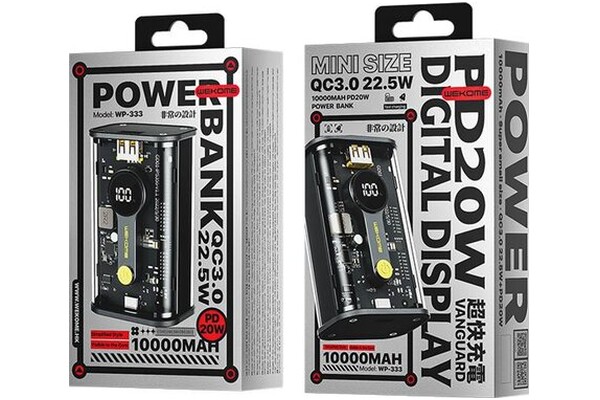 Powerbank WEKOME WP-333 10000mAh 22.5W czarny